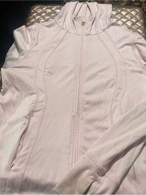 Danskin Light Pink Utility Zip Hoodie Jacket